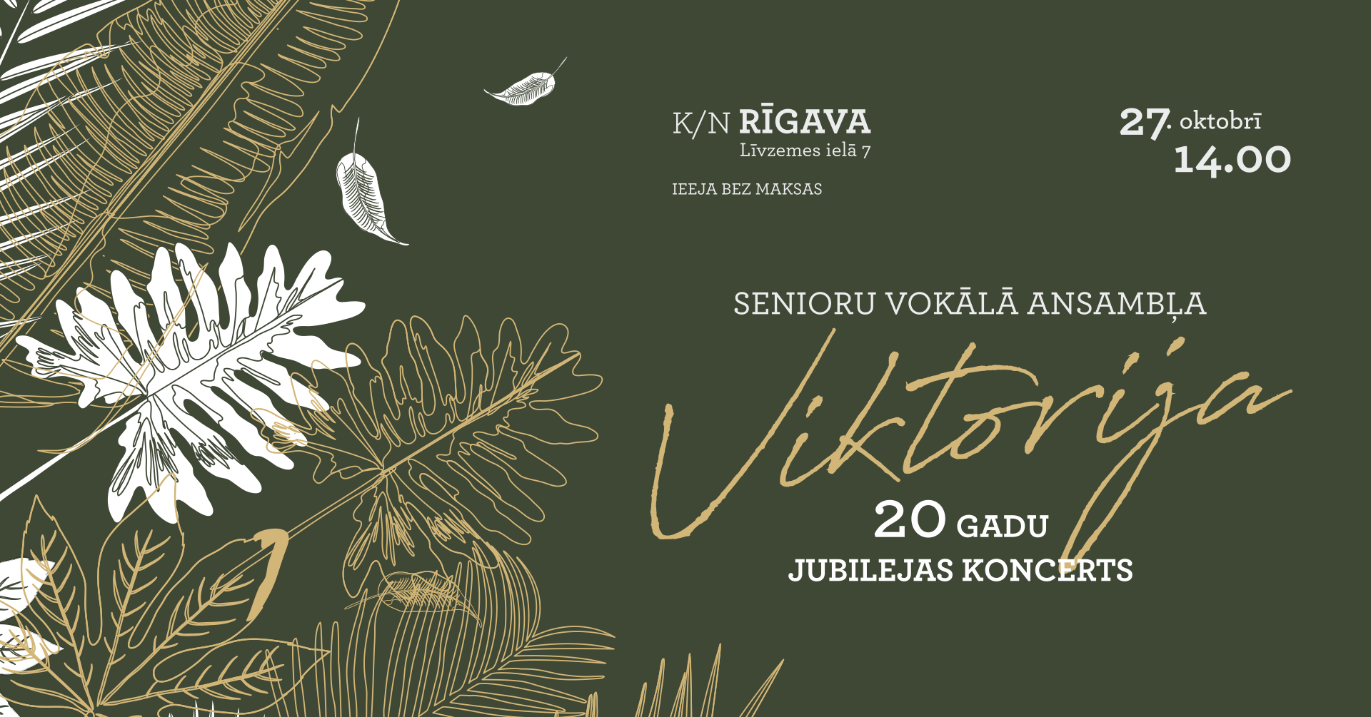 20 DZIESMOTI GADI. Jubileju nosvin senioru VA “VIKTORIJA”.